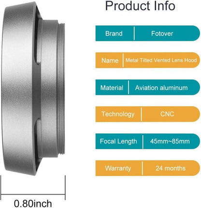 49mm Hohl Gegenlichtblende Universal Metall Sonnenblende mit