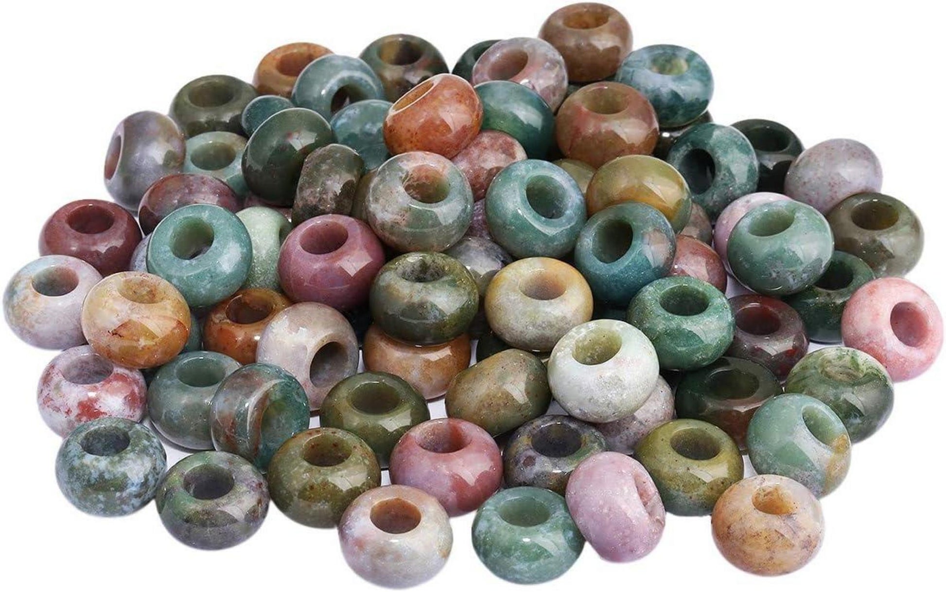 20 Stück Natürliche Indischer Achat Runde Perlen 14x8mm