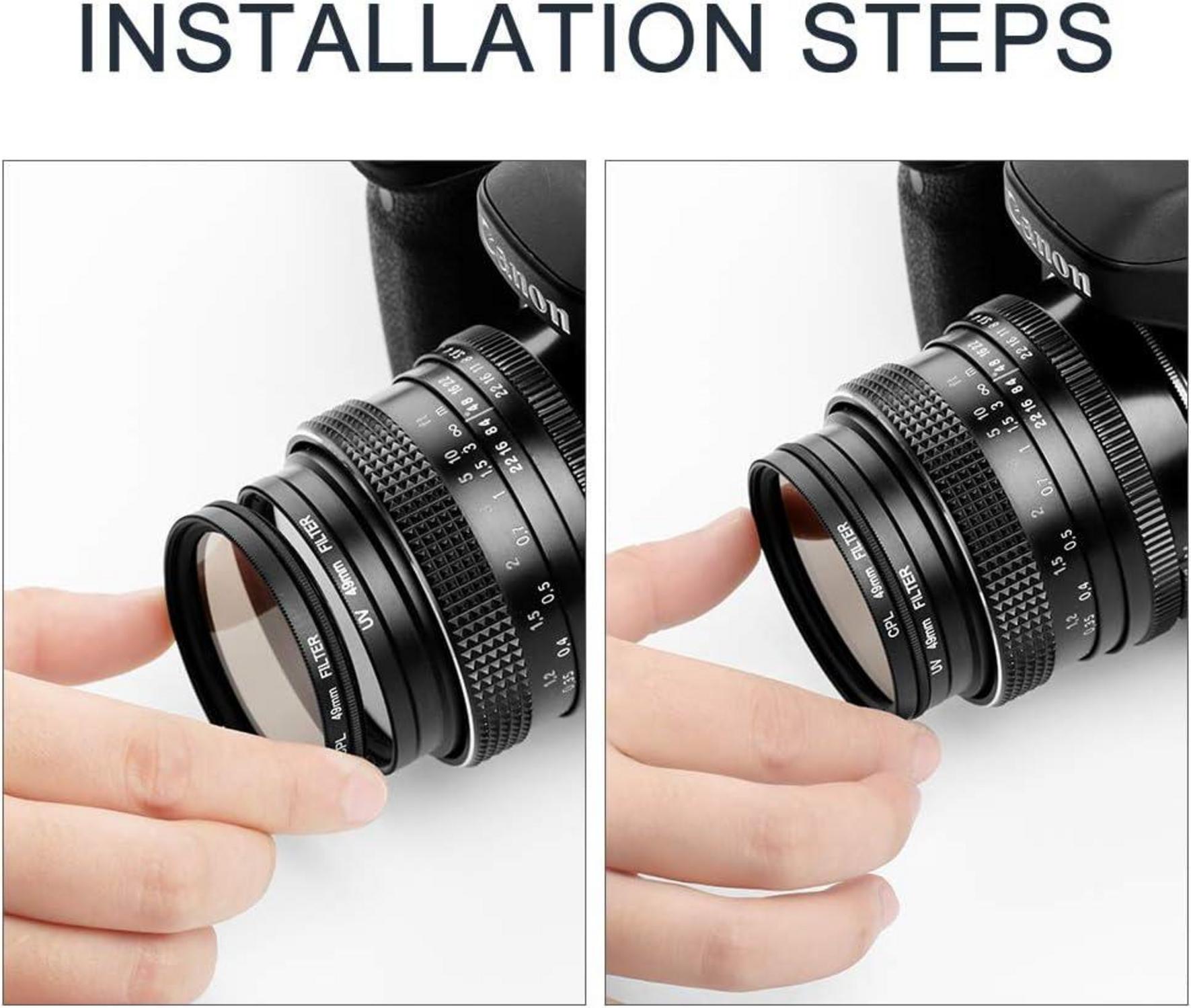 67mm Filter Kit UV CPL Set mit Objektivdeckel für Kamera