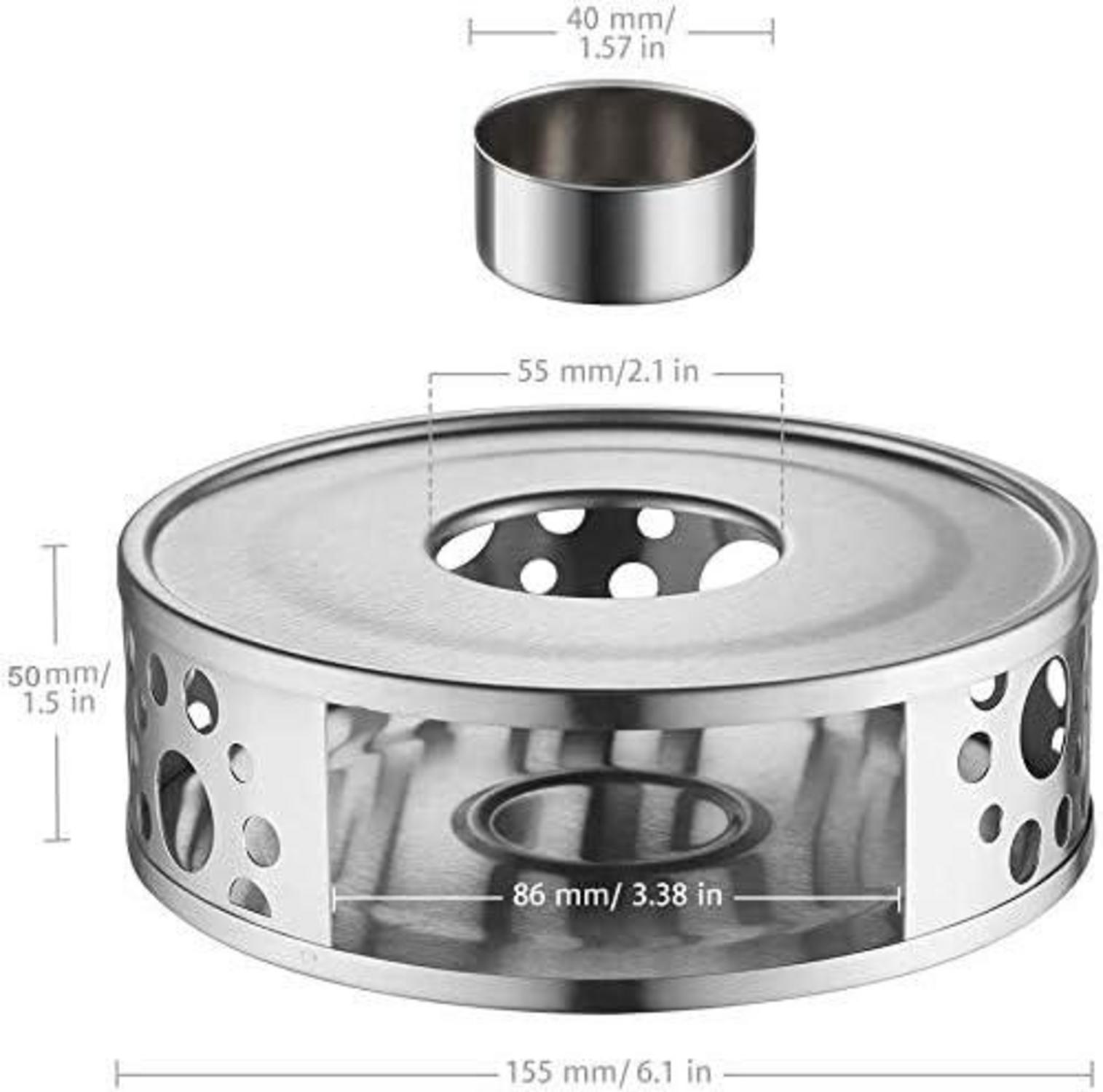 Edelstahl Teewärmer Teelichthalter Stövchen mit