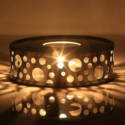 Edelstahl Teewärmer mit Teelichthalter für Teekannen