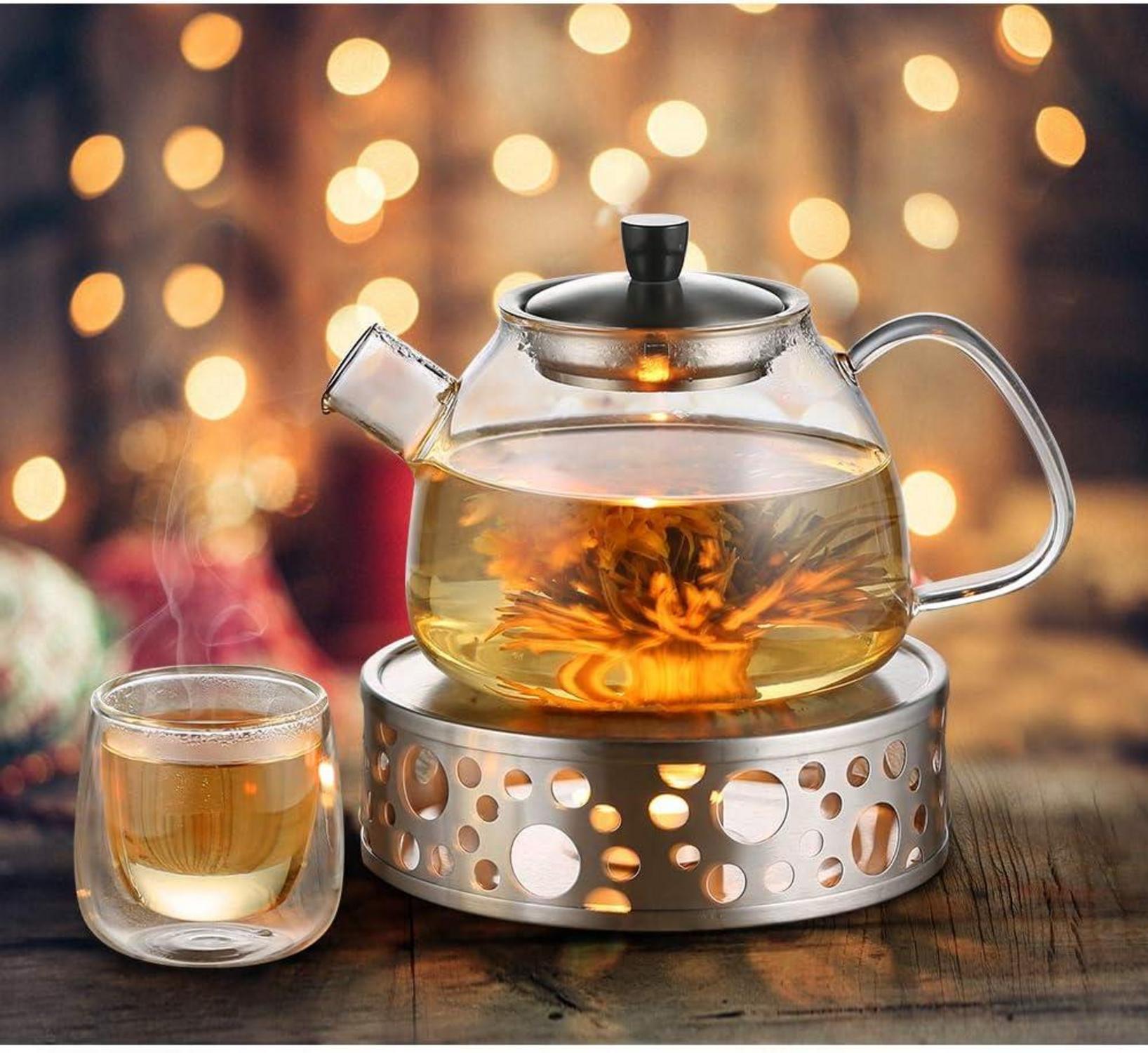 Edelstahl Stövchen Teelichthalter Teewärmer Kaffeewärmer 145mm