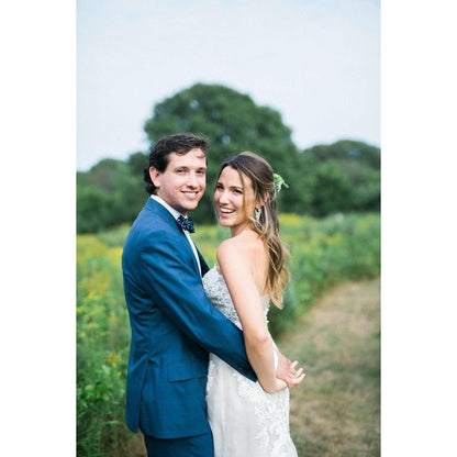 Herren Fliege Einstecktuch Set Blau mit Bäumen Muster