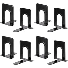 Rutschfeste Metall-Buchstützen 8 Stück Schwarz 17x14,5x12,5