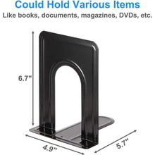 Rutschfeste Metall-Buchstützen 8 Stück Schwarz 17x14,5x12,5