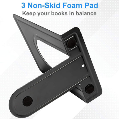 Rutschfeste Metall-Buchstützen 8 Stück Schwarz 17x14,5x12,5