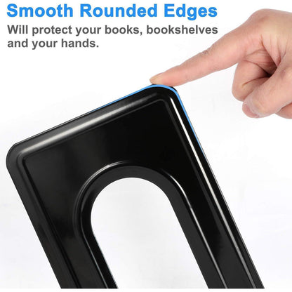 Rutschfeste Metall-Buchstützen 8 Stück Schwarz 17x14,5x12,5