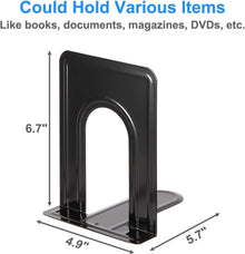 Rutschfeste Metall-Buchstützen 8 Stück Schwarz 17x14,5x12,5