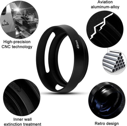55mm Universal Metall Sonnenblende für DSLR Kamera