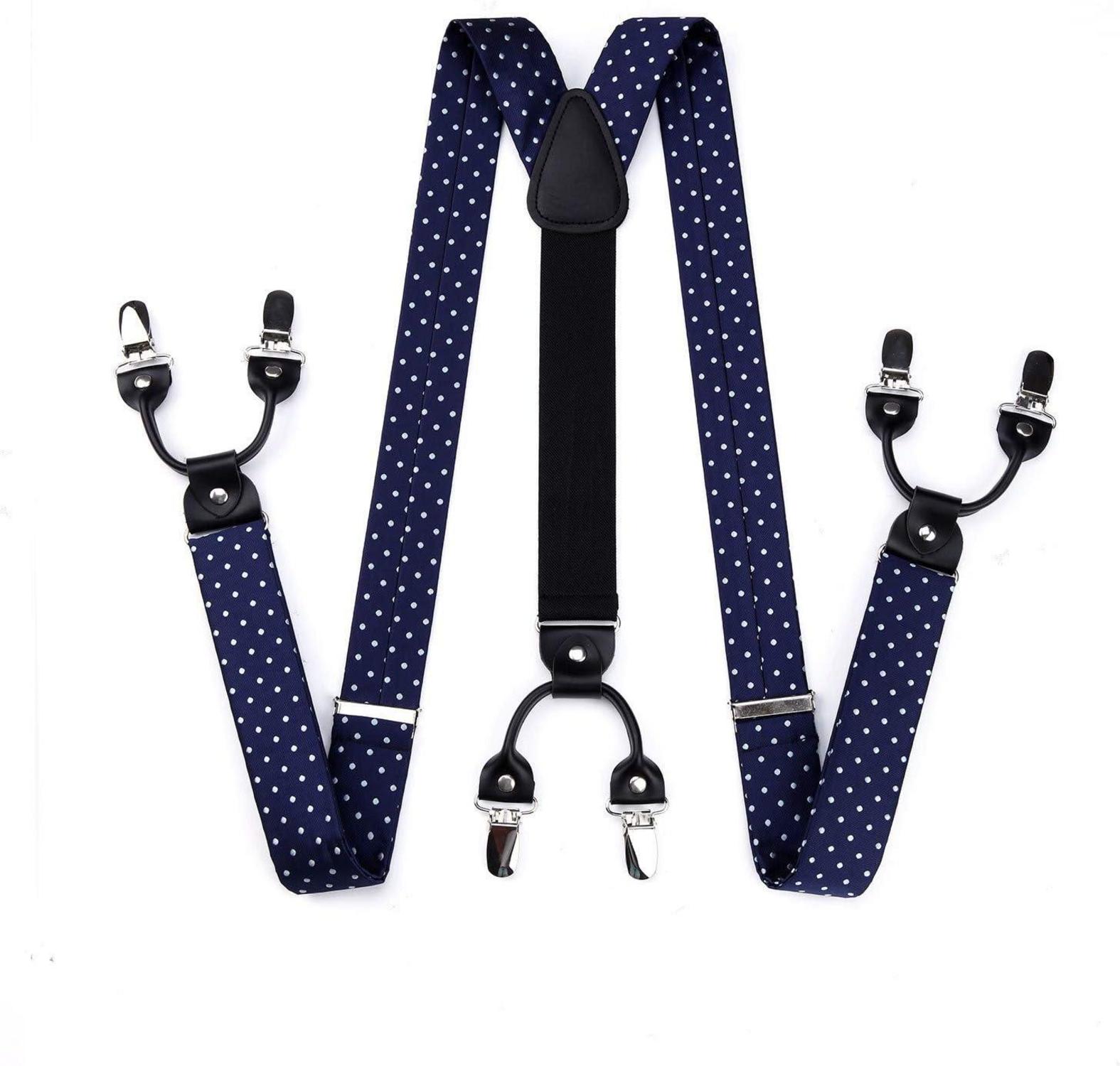 Enlision Hosenträger Herren Fliege Set 3.5Cm Y Form 6 Clips