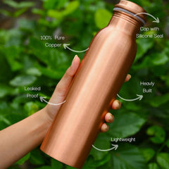 Rajasthan Kupfer-Wasserflasche 34oz Ayurveda Sport Fitness