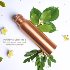 Kupfer-Wasserflasche 1000 ml - Ayurveda Gesundheitskrug für Sport, Fitness, Yoga
