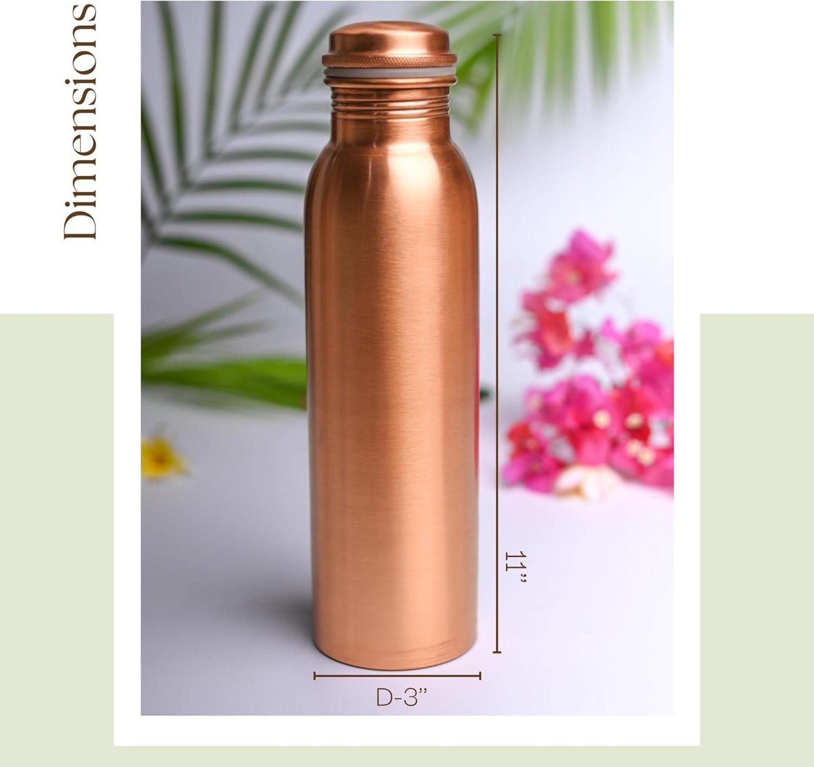 Kupfer-Wasserflasche 34 oz Ayurveda Gesundheitskrug Sport Yoga