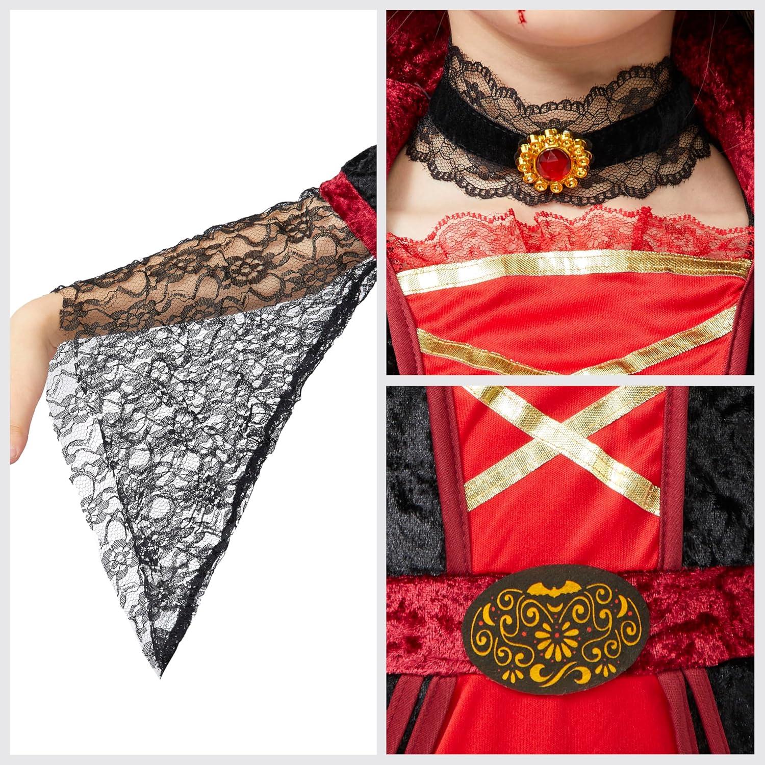 Spooktacular Vampirin Kostüm Mädchen Deluxe Set XL 12-14 Jahre Medium 8-10