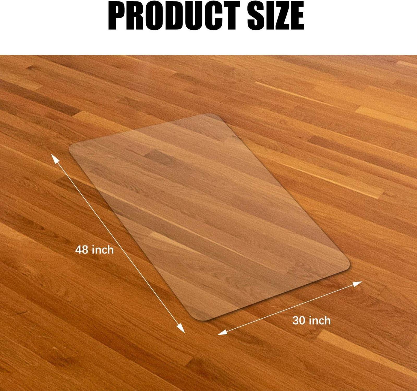 Stuhlmatte Transparent 75x120 cm für Harte Böden Büro Zuhause