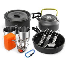 Odoland Camping Geschirr-Set 12-teilig Outdoor Kochset