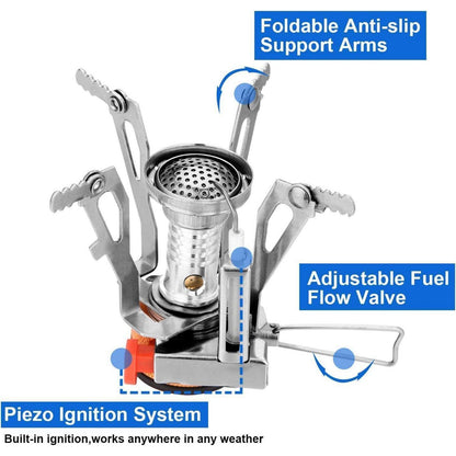 Odoland Camping Geschirr-Set 12-teilig Outdoor Kochset