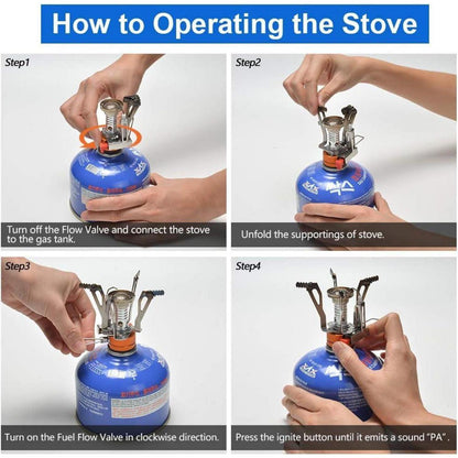 Odoland Camping Geschirr-Set 12-teilig Outdoor Kochset