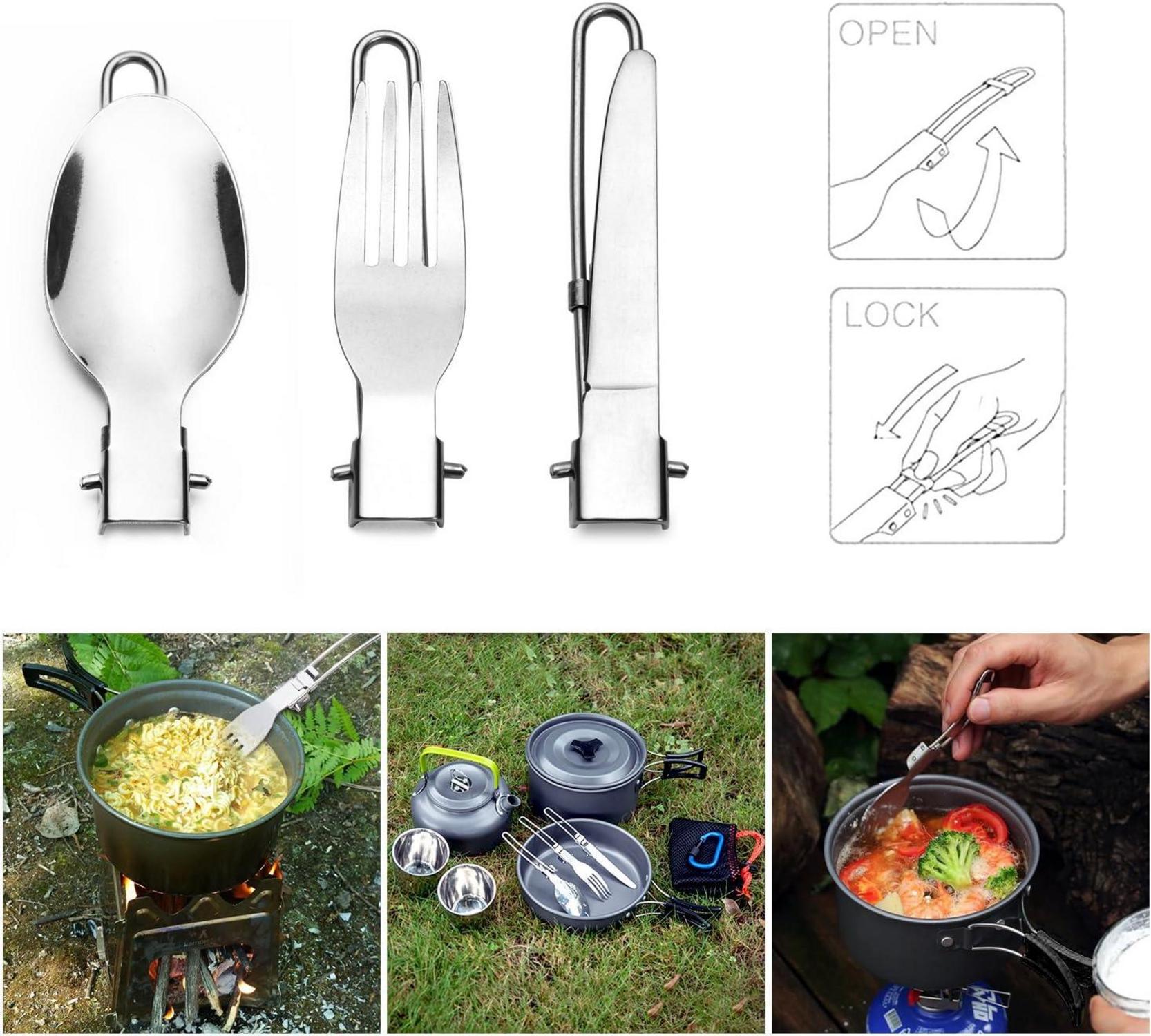 Geschirr-Set für 1-2 Personen, Kochset mit