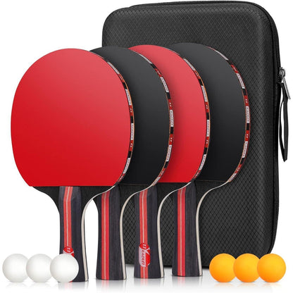 Tischtennisschläger Set Tischtennis Set 4 Schläger 6 Bälle