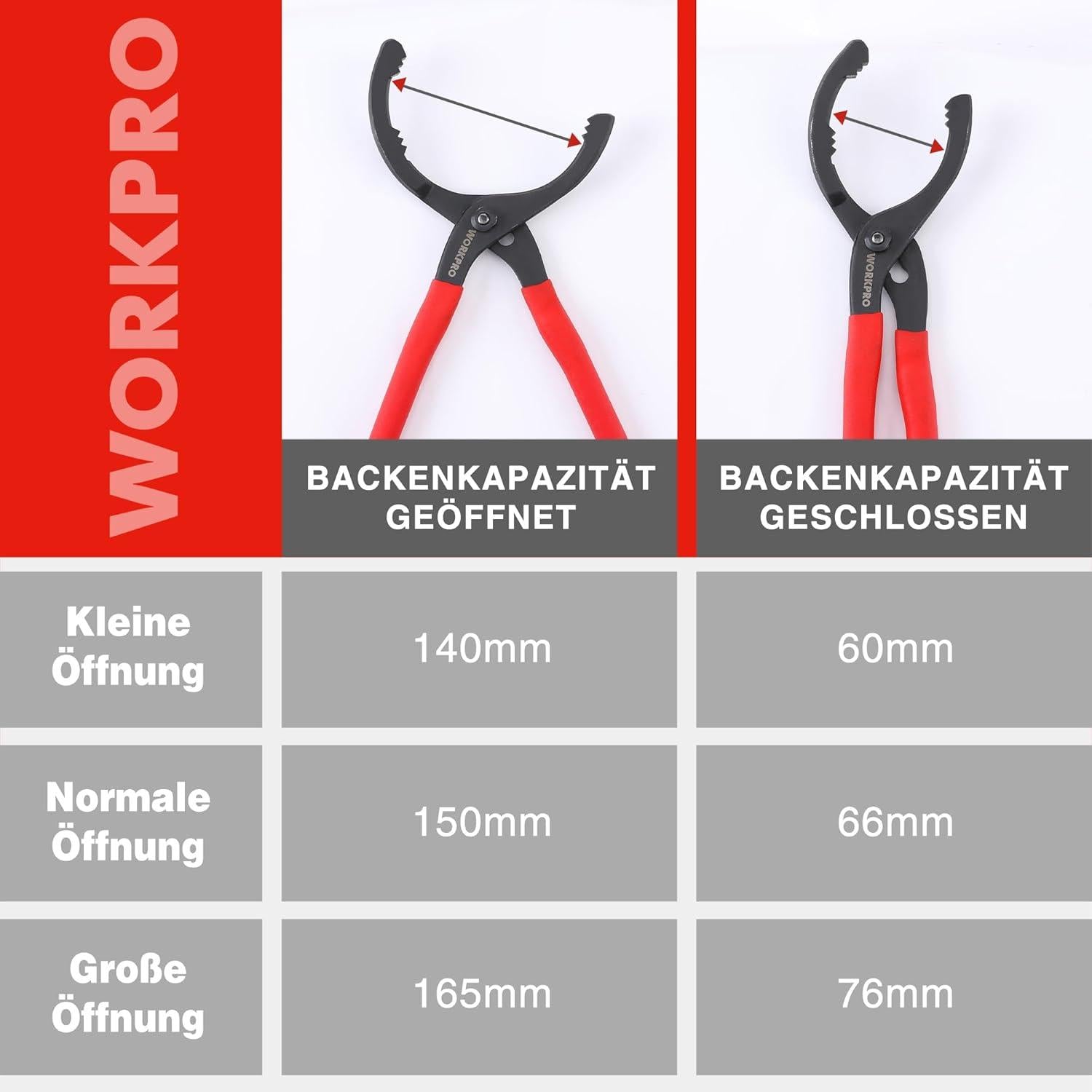Ölfilterzange 30cm Verstellbarer Ölfilterschlüssel rutschfest Ø 60mm