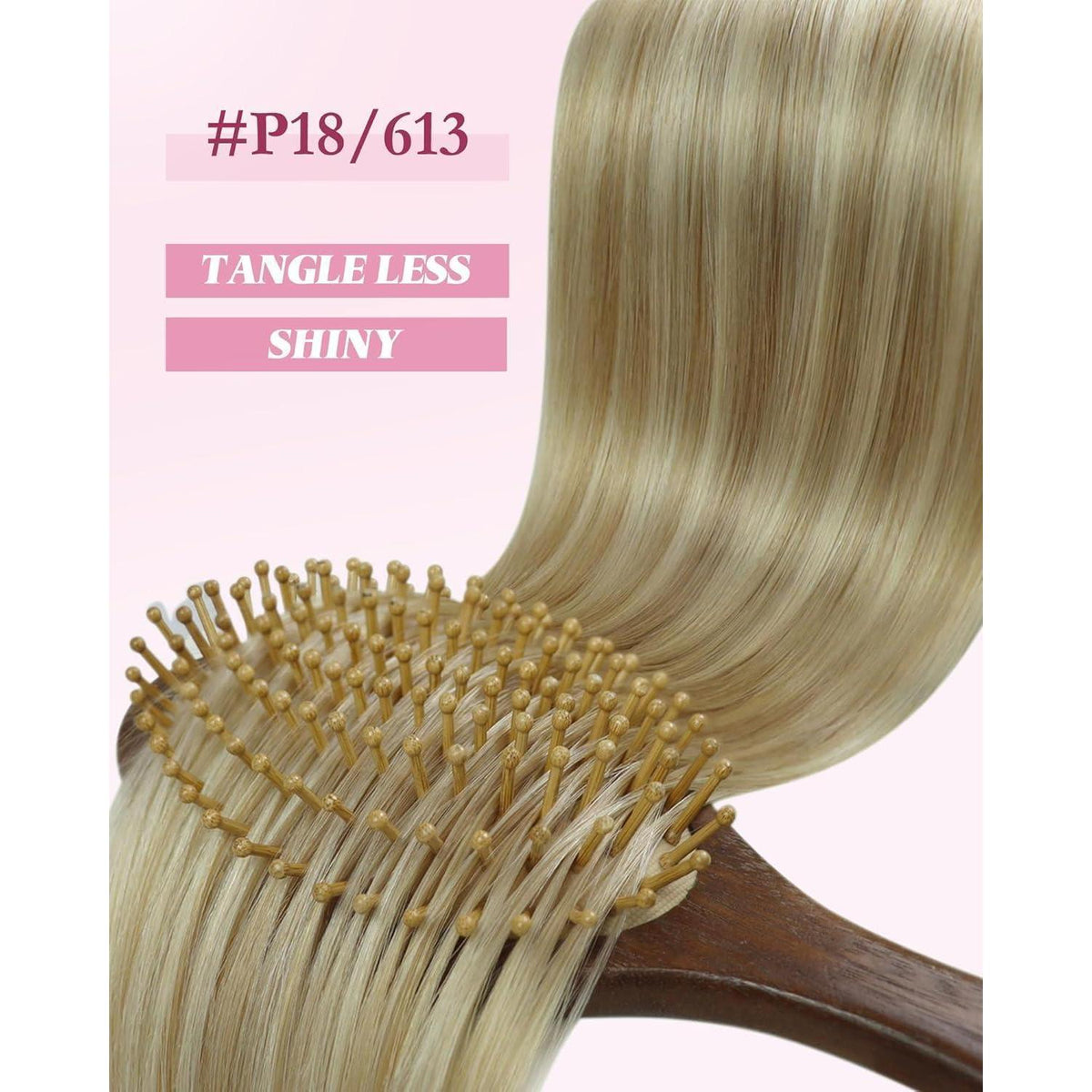 Echthaar Micro Extensions Aschblond – 50 Strähnen, 40cm