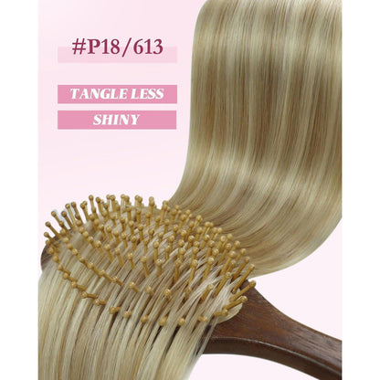 Echthaar Micro Extensions Aschblond – 50 Strähnen, 40cm