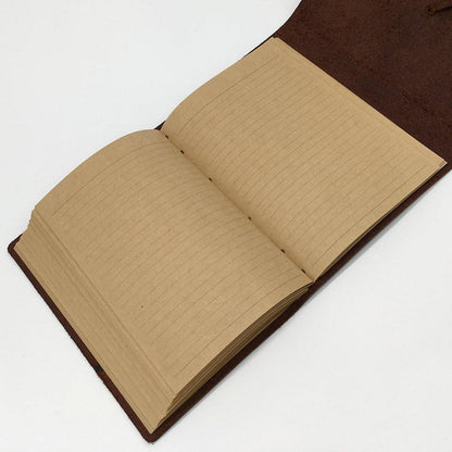 Leder Notizbuch A5 – Vintage Tagebuch mit Kraftpapier