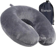 Memory Foam Reisekissen für Camping und Reisen, grau