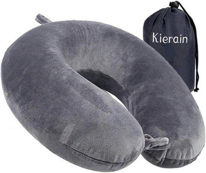 Memory Foam Reisekissen für Camping und Reisen, grau
