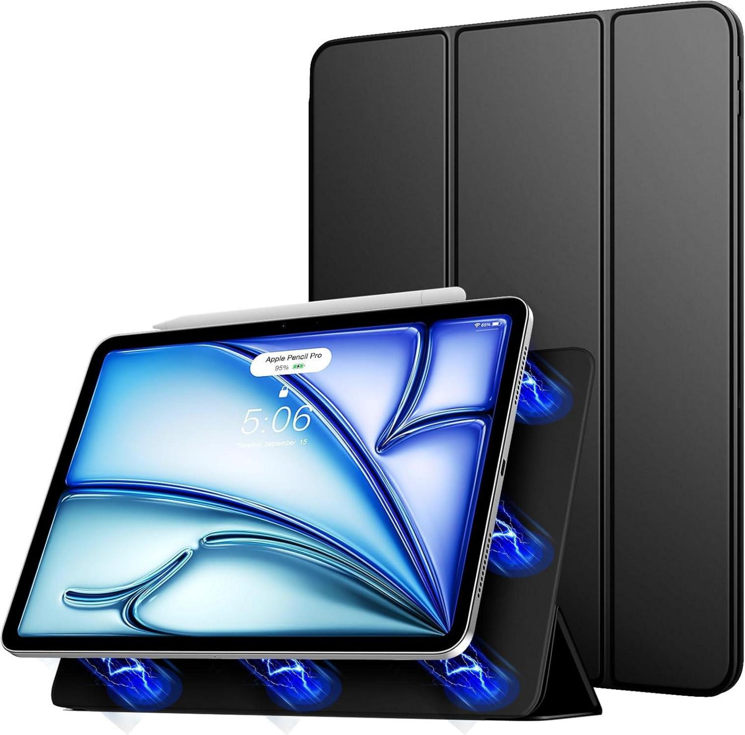 iPad Air 11 Zoll Hülle 2024 Trifold Ständer Schwarz