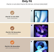 iPad Air 11 Zoll Hülle 2024 Schwarz, Stark Magnetisch