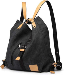 Großer KONO Canvas Rucksack Damen Henkeltasche Diebstahlschutz