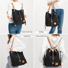 Große Canvas Henkeltasche Damen Schwarz Anti Diebstahl