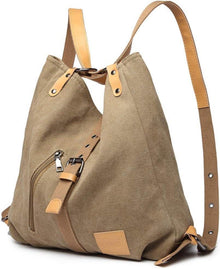Canvas Henkeltasche Rucksack Damen Groß Anti Diebstahl Multifunktional