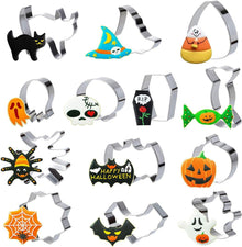 13 TLG Halloween Ausstechformen Set Edelstahl Keks Cutter Backformen