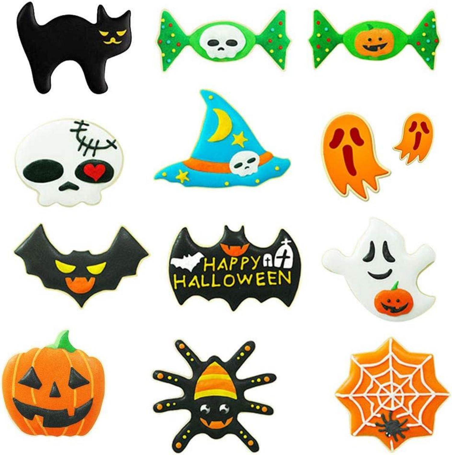 13 TLG Halloween Ausstechformen Set Edelstahl Keks Cutter Backformen