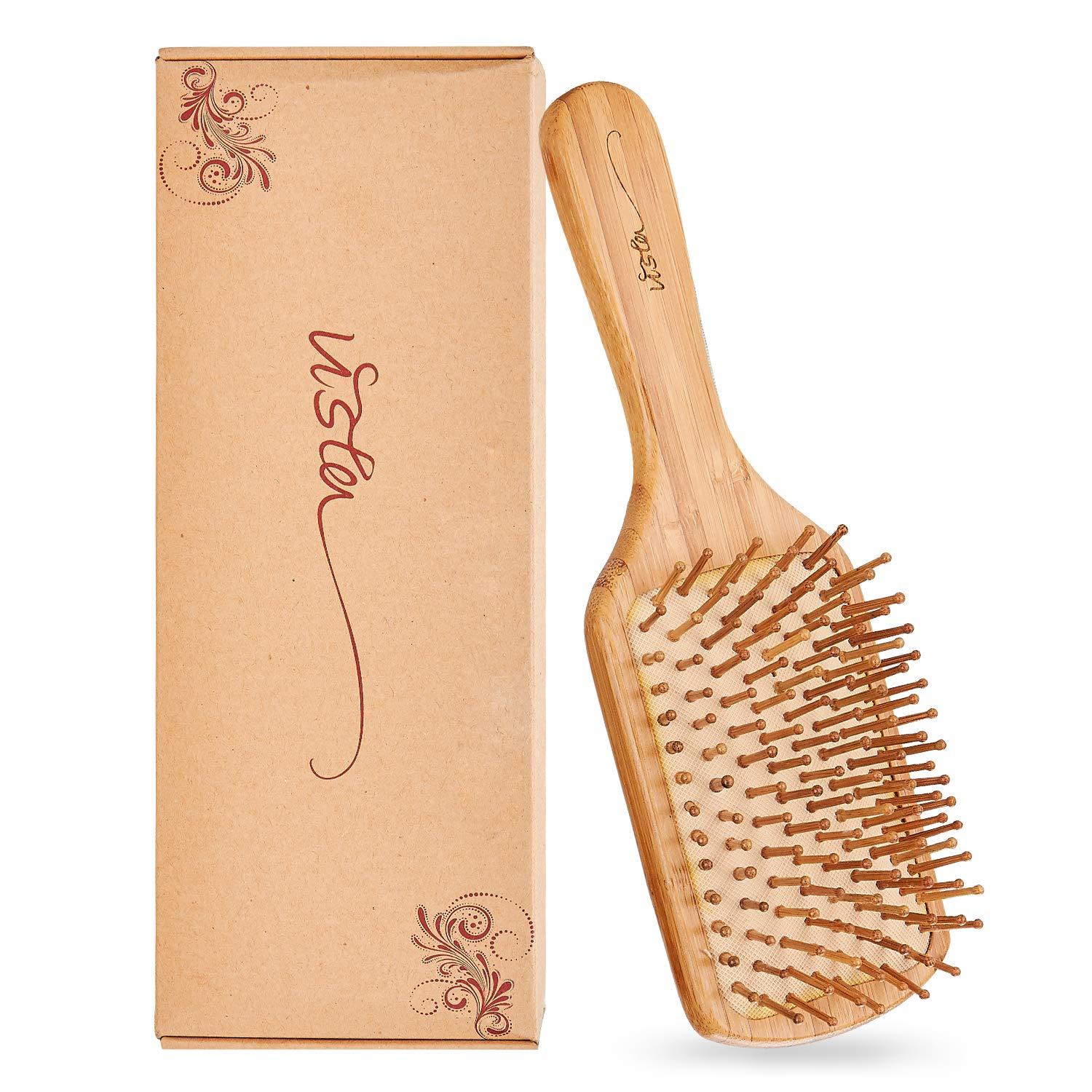 Natürliche Holzborsten Antistatische Paddelbürste für Haare Extensions