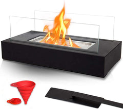 Tragbarer Bio Ethanol Kamin Tischfeuer mit Löschhilfe und Trichter
