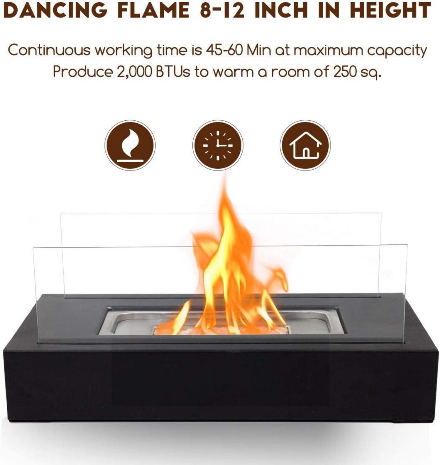Bio Ethanol Kamin Tischfeuer Tragbarer Edelstahl Brenner