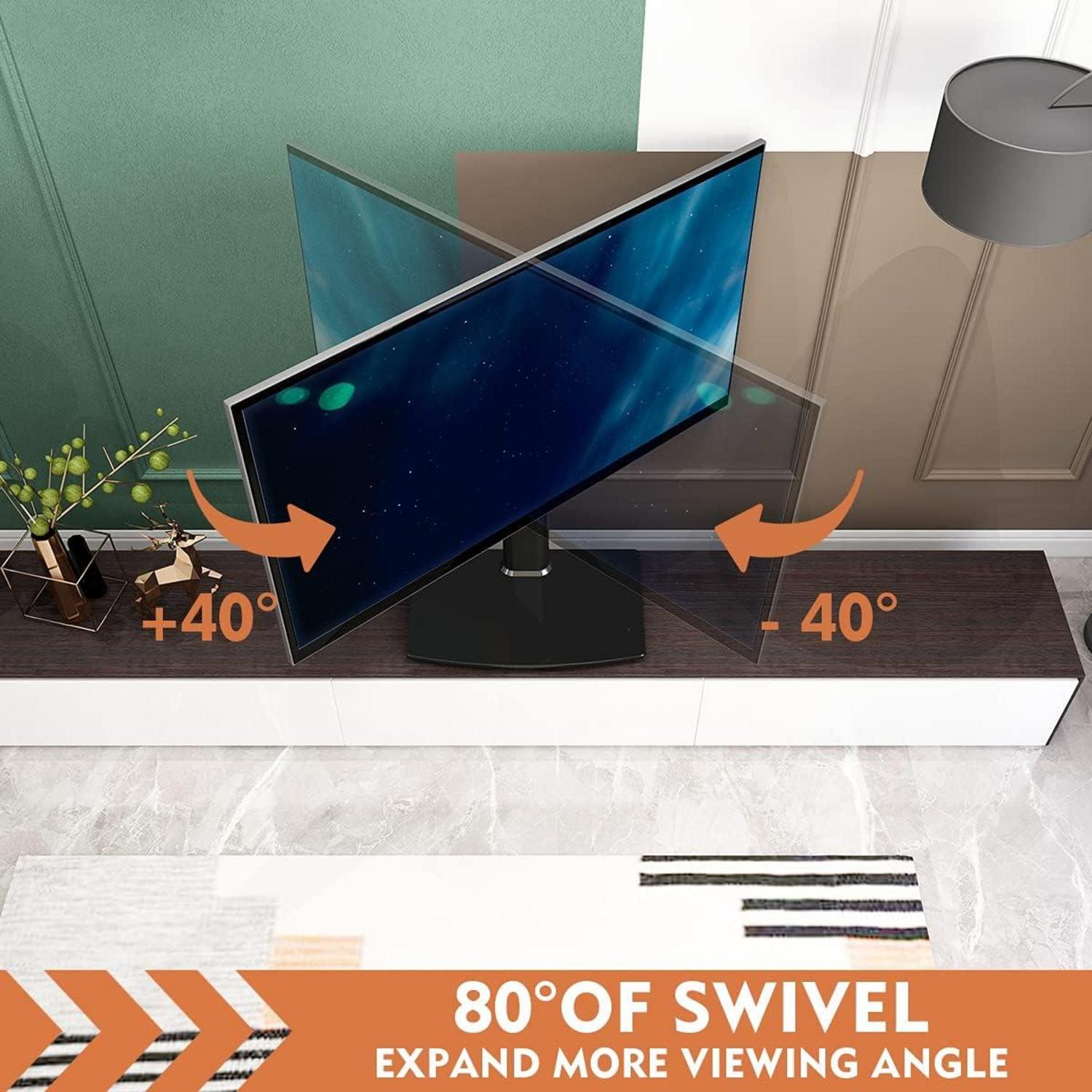 Universal TV Ständer schwenkbar höhenverstellbar Glasockel 27-60 Zoll