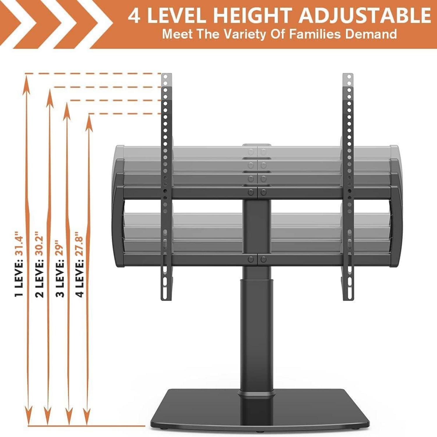 TV Standfuß Universal 32-70 Zoll Höhenverstellbar VESA 600x400 Schwarz