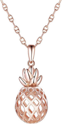 925 Sterling Silber Halskette mit Zirkonia Anhänger 45cm Gold