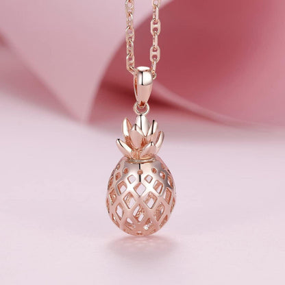 925 Sterling Silber Zirkonia Anhänger Halskette Damen 40+5cm Gold