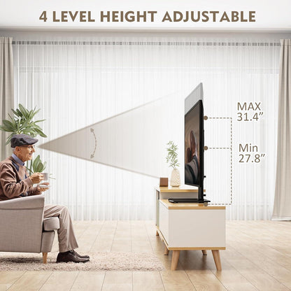 Universal TV-Ständer 32-70 Zoll schwenkbar höhenverstellbar Glassockel bis 40KG-TV