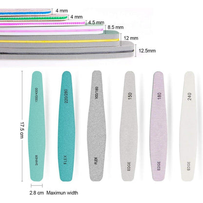 Nagelfeilen Emery Boards 6er Set Profi Maniküre Acryl