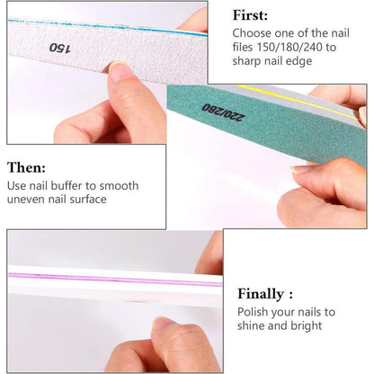 Nagelfeilen Emery Boards 6er Set Profi Maniküre Acryl