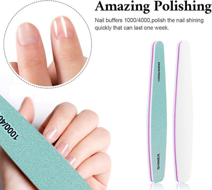 Professionelle Nagelfeile Emery Boards 6 Stück für Maniküre Acryl Gelfeile