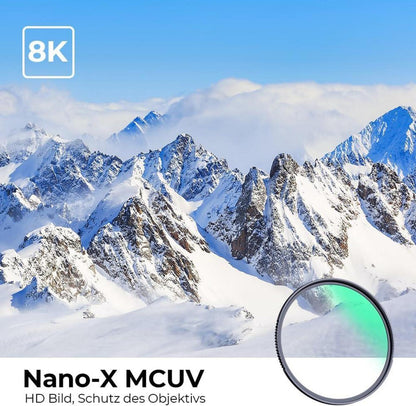 K&F Concept Nano X-Serie UV Filter 77mm B270 Schott-Glas 28