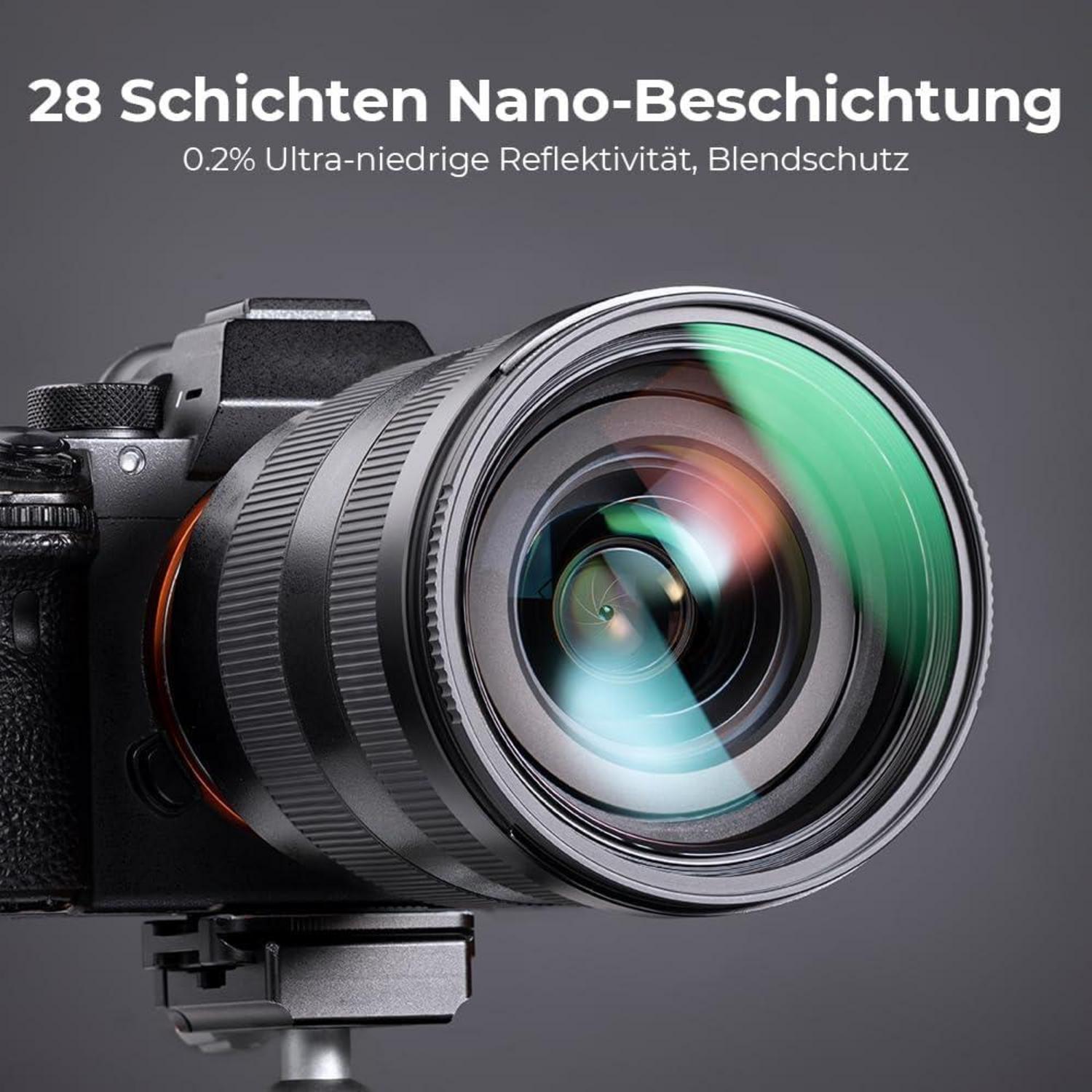 UV Filter 77mm Schottglas B270 28 Schichten MC Nano-X-Filter